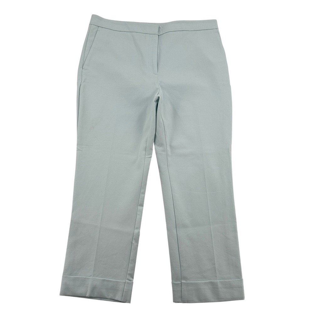 Ann Taylor Factory Petite High Waist Ankle Slim Leg Pants Light Blue Size 14